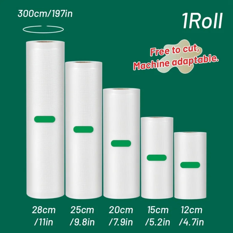 3m/roll vacuum seal bags - durable, BPA-free, tear-resistant, easy-cut. Ideal for sous vide, meal prep, beef storage & kitchen s