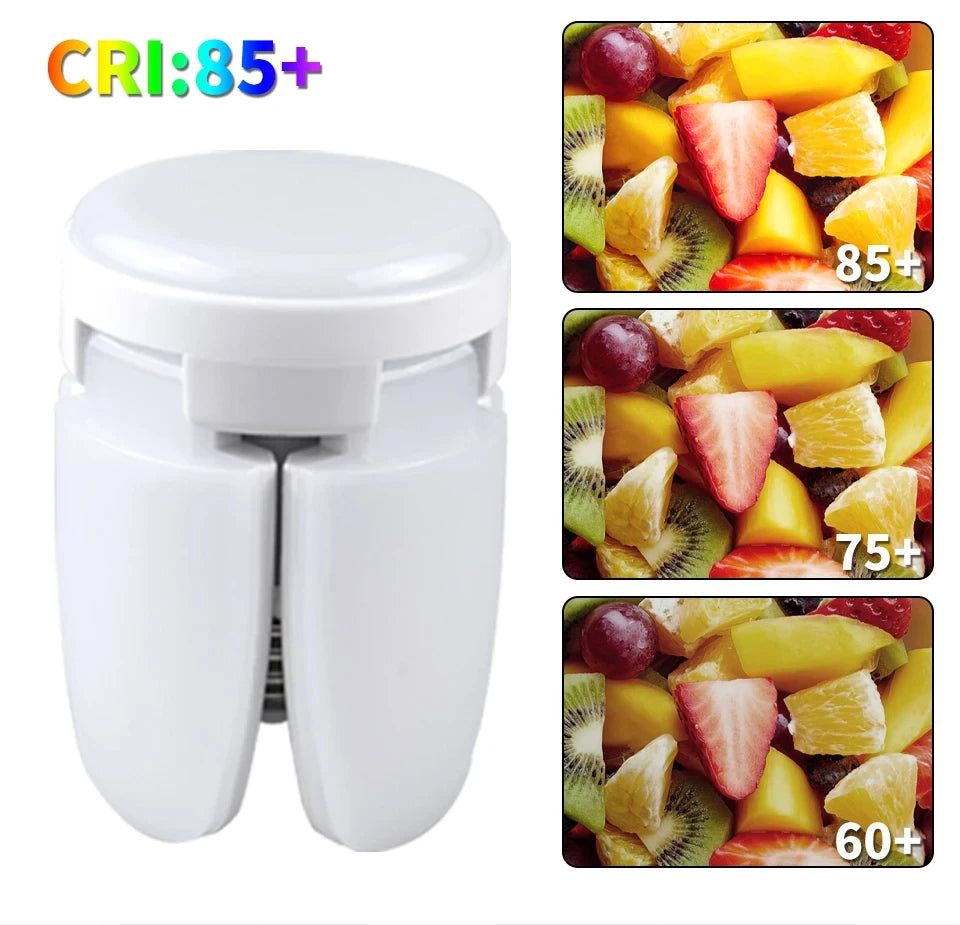 28W Fan Shape LED Bulb E27 LED Lamp Foldable 220V  Light Bulbs For Home Living Room Warehouse Garage Ceiling Light