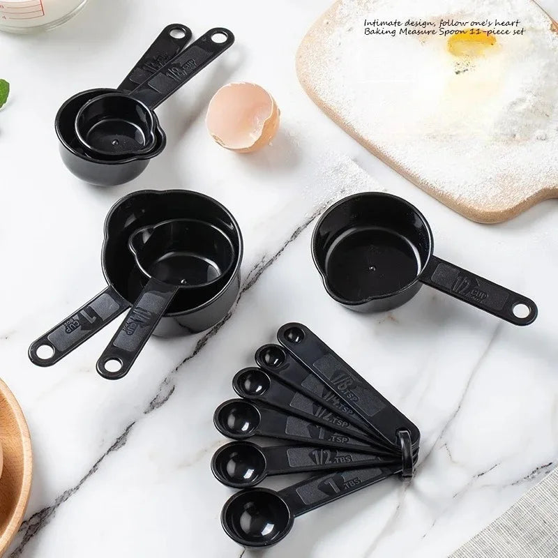 10Pcs Multipurpose Measuring Cups and Spoons Set Accurate for Kitchen Baking Flour Sugar Seasoning Dry and Liquid Ingredients