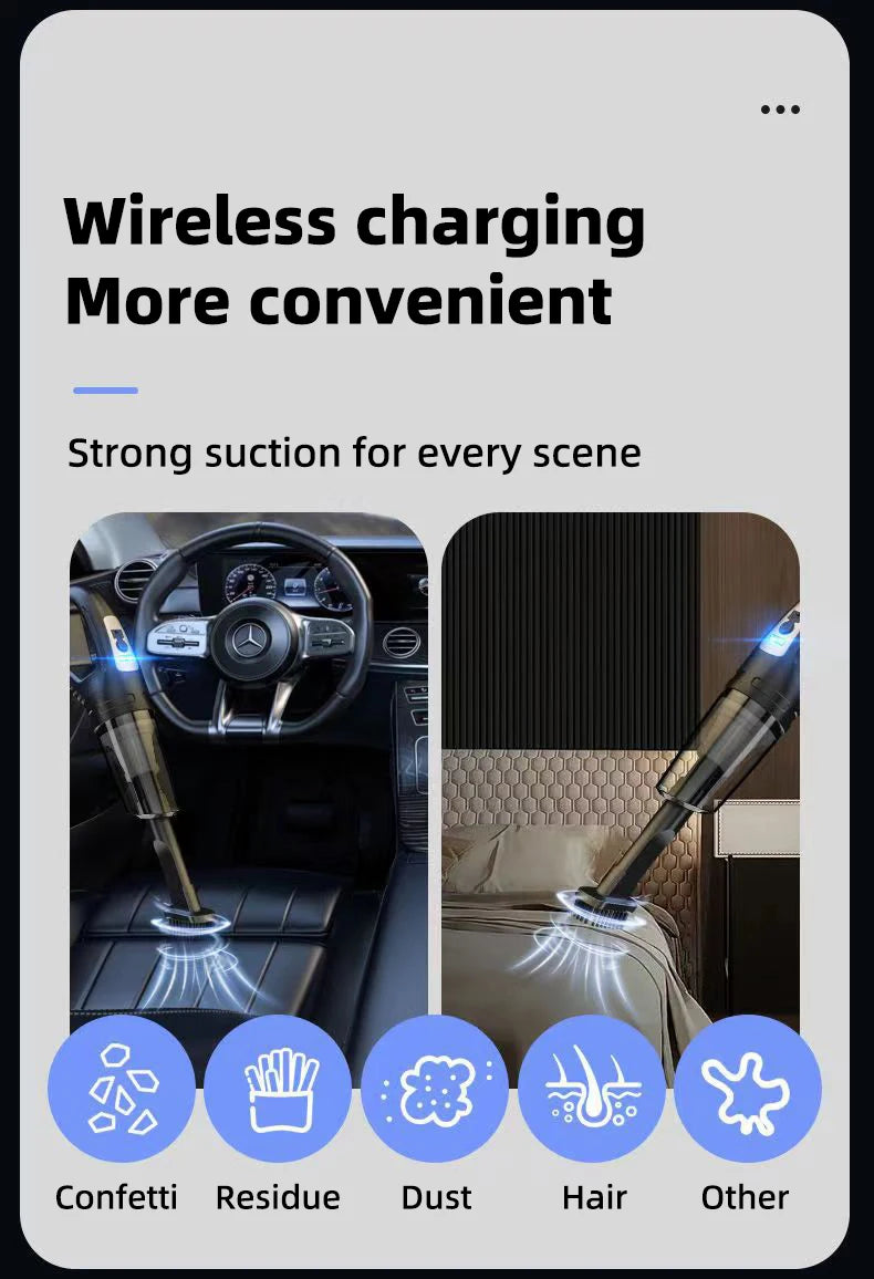 Wireless and corded dual-use, with extraordinary suction power.
