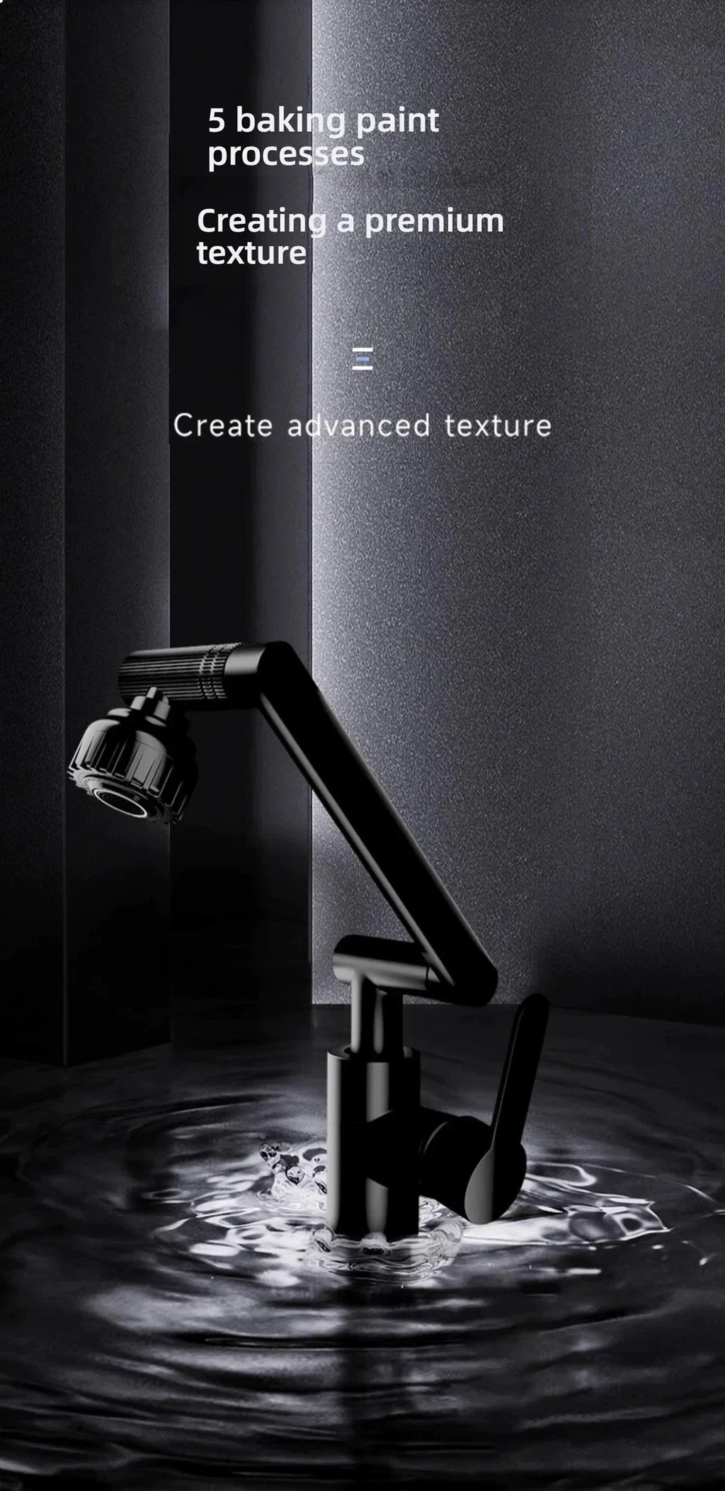 1080° Swivel Kitchen Sink Faucet Bathroom Sink Faucet Basin Faucet Multifunction Cold and Hot Water Tap
