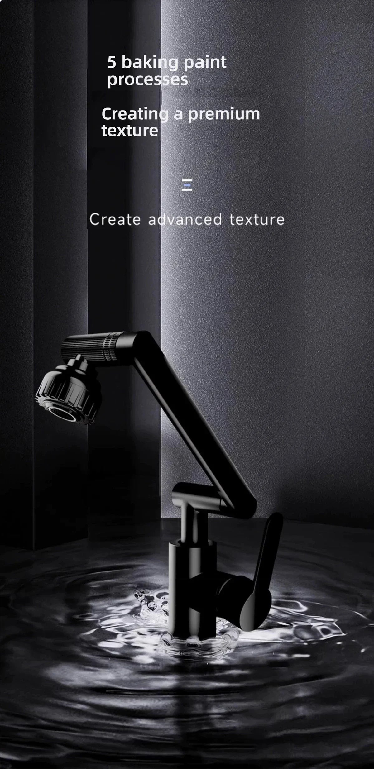 1080° Swivel Kitchen Sink Faucet Bathroom Sink Faucet Basin Faucet Multifunction Cold and Hot Water Tap