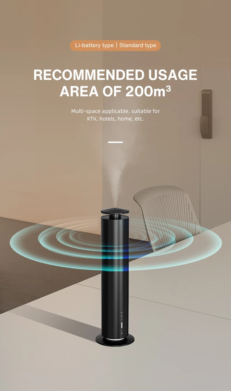 TEABLUM Smart Essential Oil Diffuser Office Aromatherapy Machine Battery Aromatherapy Machine Home Electric Aromatherapy Machine