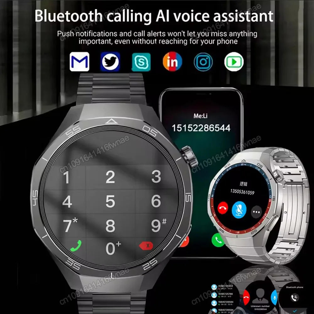 MA27 New Watch 5 Pro Smart Watch 1.53 Inch AMOLED Display Screen GPS Sports Tracker Smartwatch Men Women IP68 Waterproof Watches
