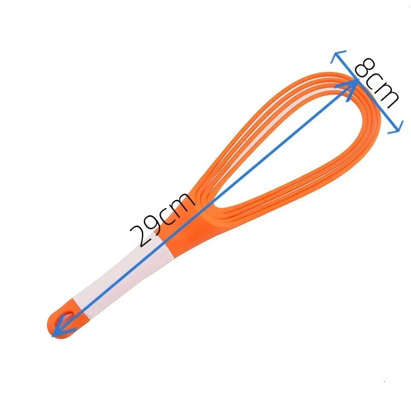1pcs Multifunctional Rotary Manual Egg Beater Mixer Mini Plastic Kitchen Egg Whisk Bake Tool Egg Agitator Silicone Eco-Friendly