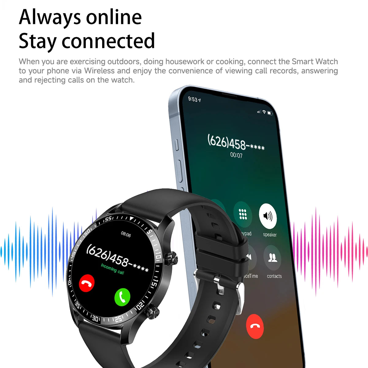 2026 New Sports Smartwatch for Man Bluetooth Call Camera Control Music Player AI Voice Fitness Tracker Watches for Woman Gifts