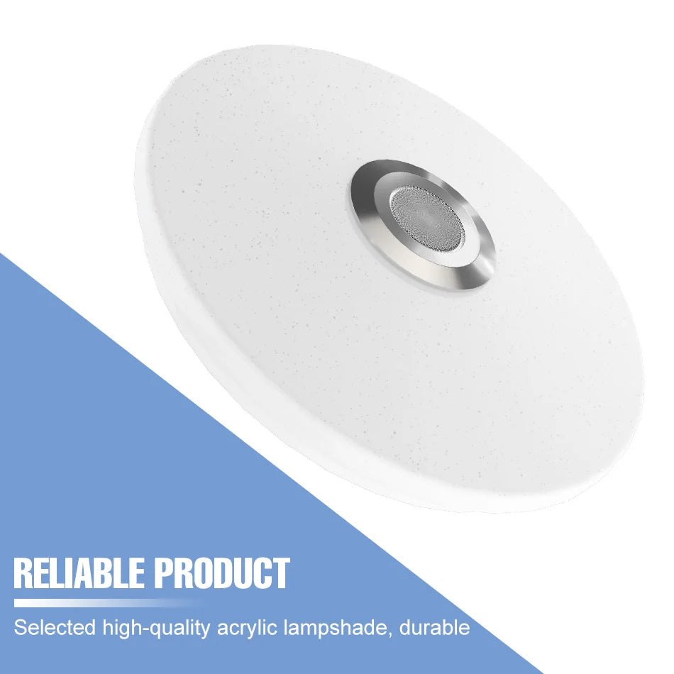 100W RGB LED Smart Ceiling Light AC100-240V Bluetooth Connection APP Remote Control Dimmable Chandelier With Speakers Music Lamp