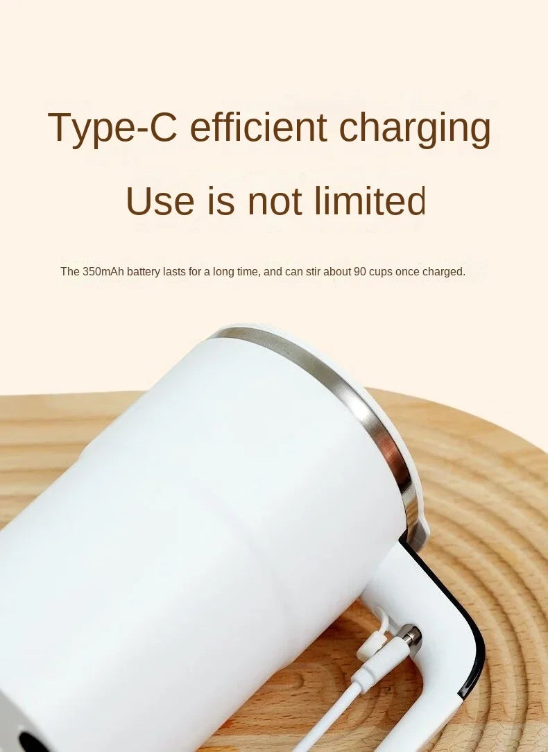 380ML Electric Coffee Self Mixing Mug IP67 Waterproof Coffee Stirring Mug USB Charging Digital Display Automatic Magnetic Cup