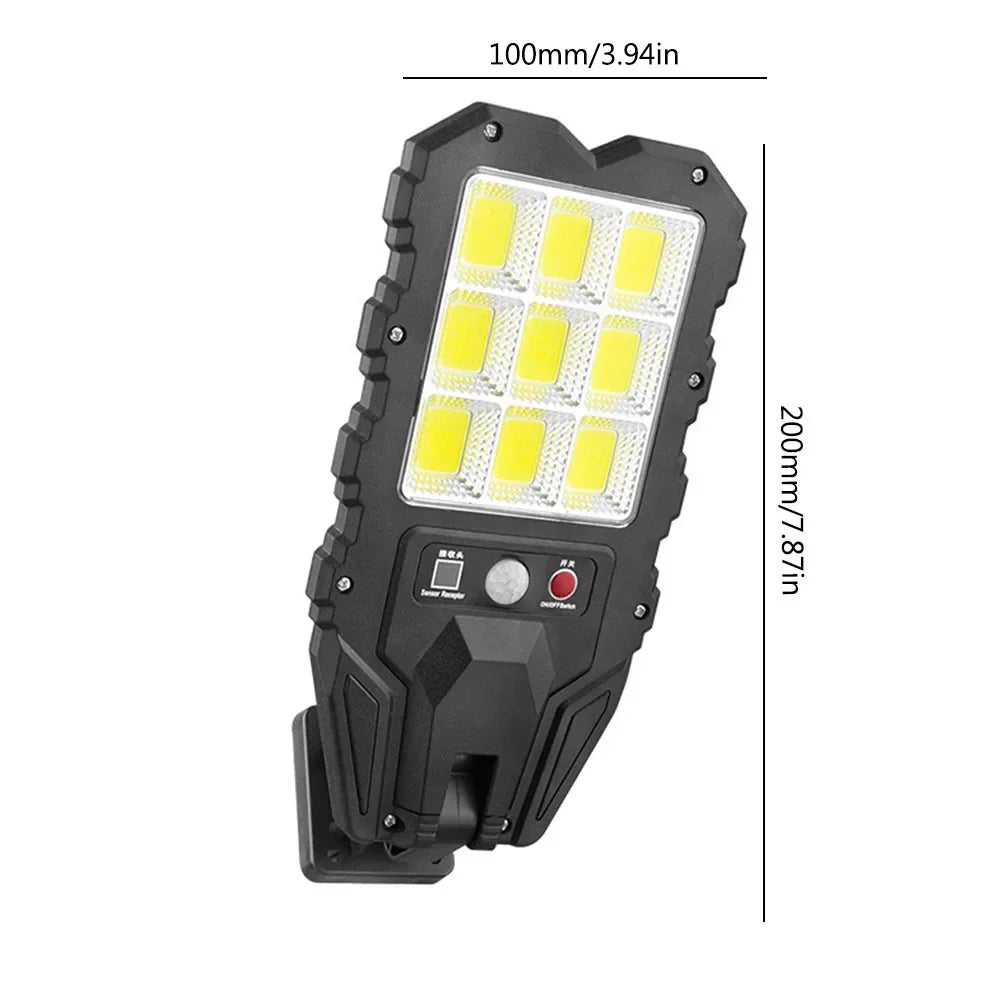 induction Solar Light Outdoor With 3 Mode Waterproof Motion Sensor Security Lighting LED Wall Street Lamp for Garden 108COB