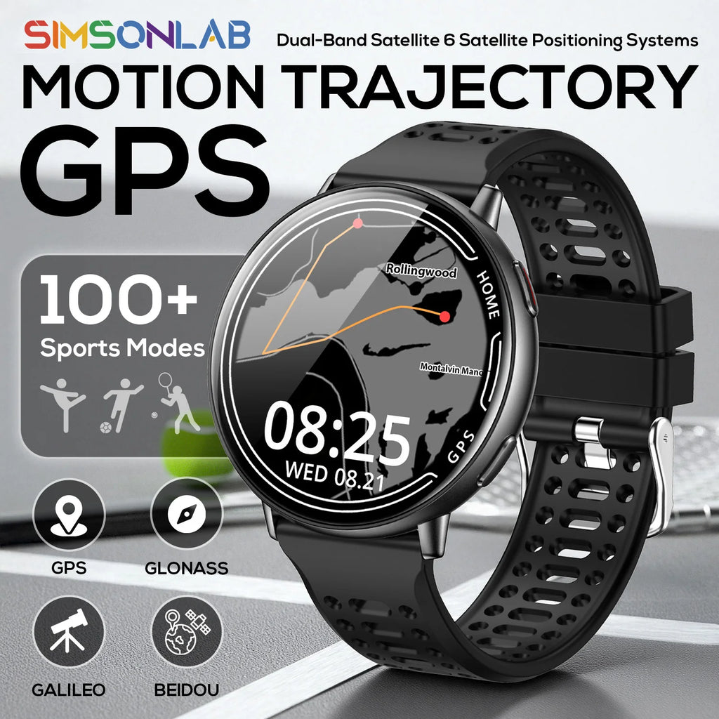 2025 Exquisite GPS Smart Watch Wireless BT Call Answer IP68 Waterproof Outdoor Sports Record Heart Rate Monitor for Men Women