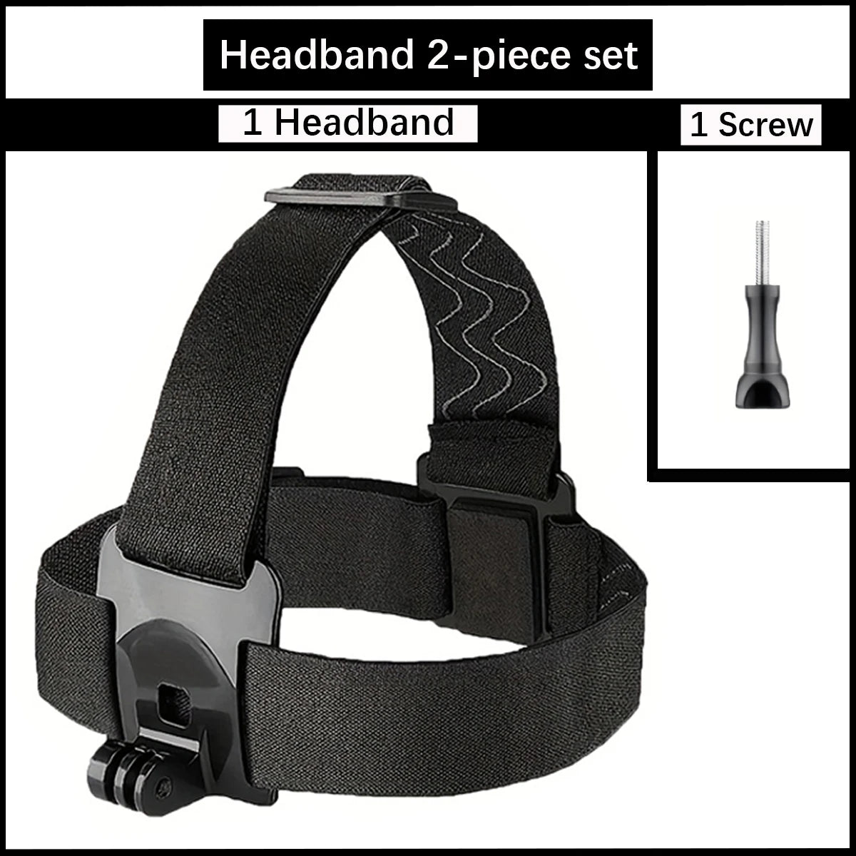 Adjustable Headband And Chest Band Shooting Stand for Mobile Phones And Action Cameras Compatible with GoPro DJI And More