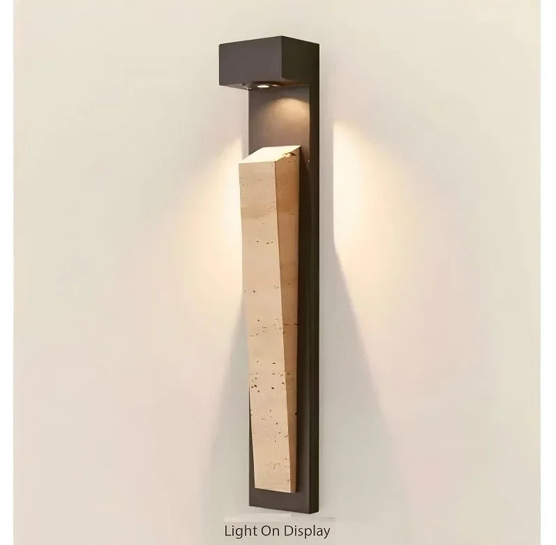 Modern Luxury Yellow Cave Stone Wall Lamp Outdoor Waterproof Wall Lamp Villa Living Room Bedroom Corridor Exterior Wall Lighting