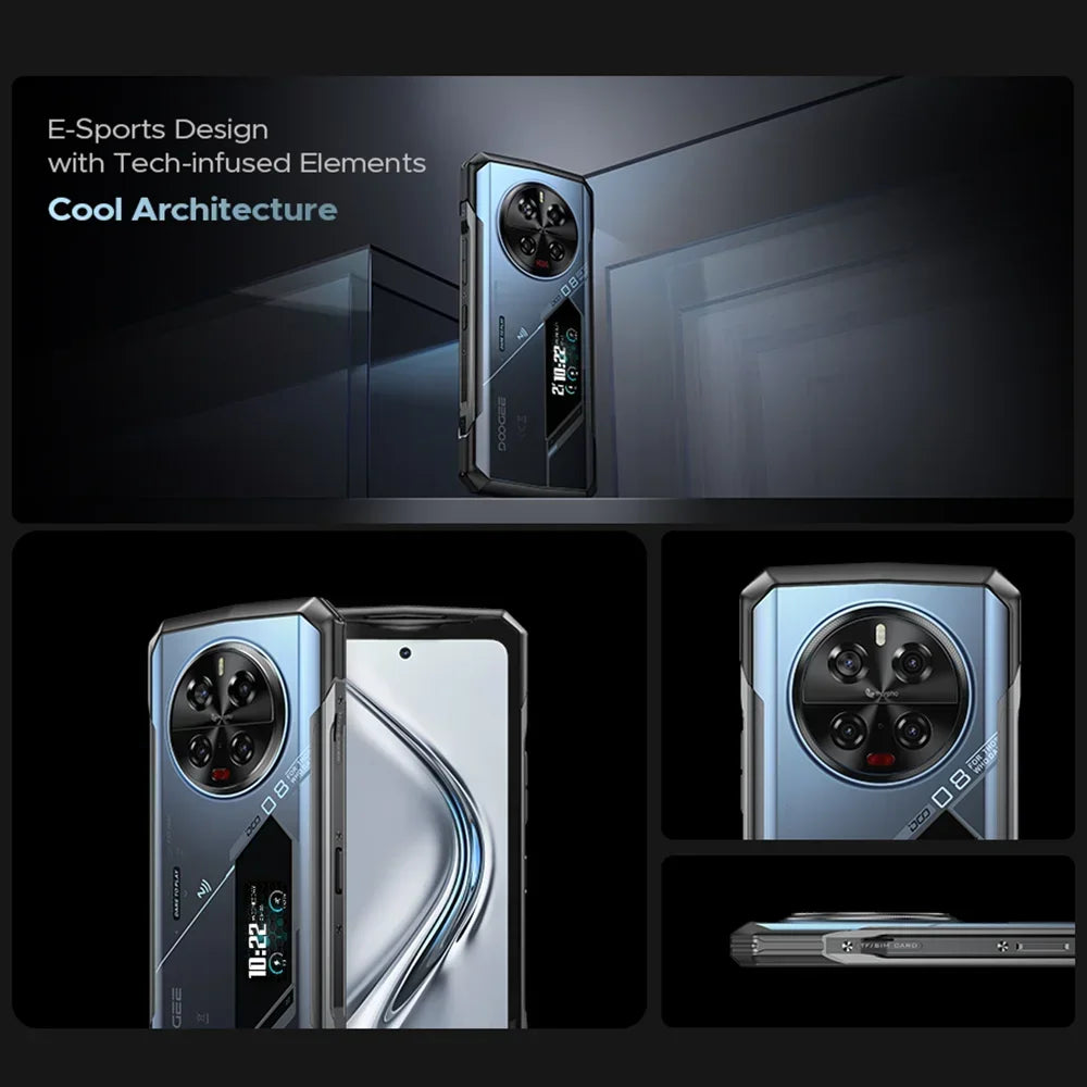 DOOGEE V40 Pro Rugged Phone 6.78" IPS Display  36GB(16+20) 512GB Smartphone 5G 200MP Al Camera 8680mAh Dimensity 7300 Android 14