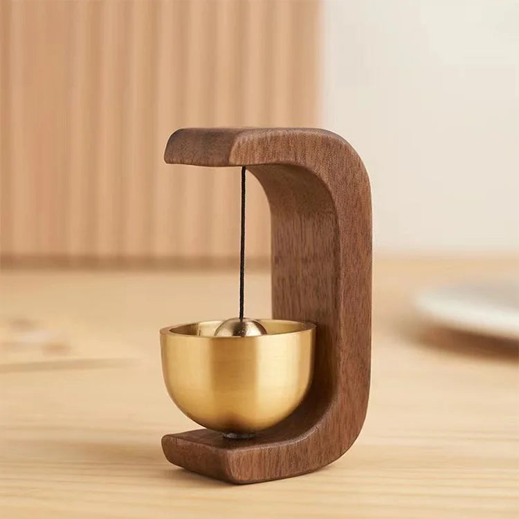 Dopamine Wind-bell Magnetic Inhalation Home Wind-bell Beech Car Into The Door To Remind The Bell Copper Bell Walnut Copper Ornam