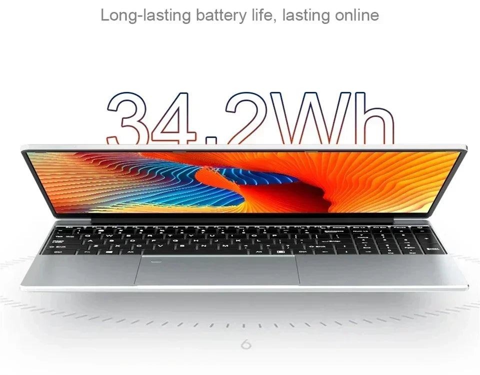 NEW Portable Laptop 15.6Inch Intel N95 32GB 2TB Windows11 Office 1080P HD Fingerprint Unlock Gaming Notebook Computer PC