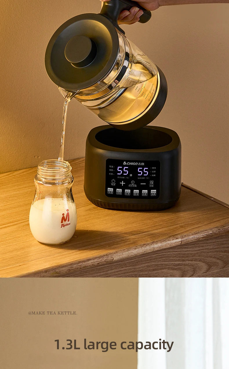 1.3L Steam Spray Tea Kettle Multifunctional Electric Kettle Baby Constant Temperature Milk Regulator 72h Thermostatic Kettle