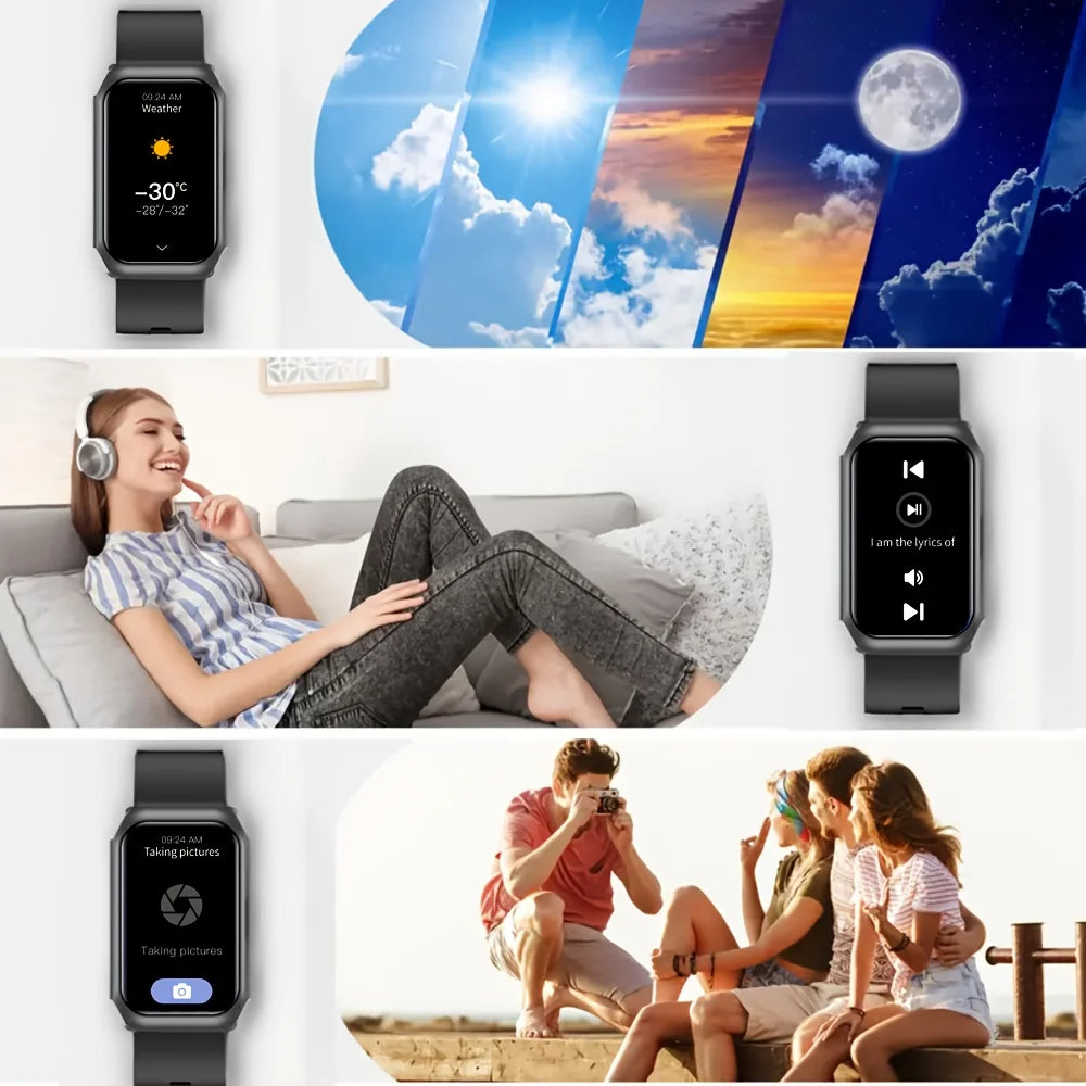 LAXASFIT New Smart Watch Bluetooth Calling Heart Rate&Sleep Monitoring Flashlight  Voice Assistant Men Women Smartwatch