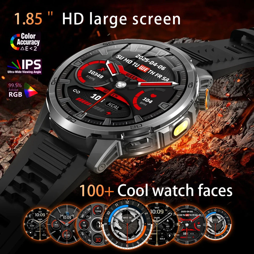 2026 Military T-Rex 3 Smart Watch Fitness Clock Men 466*466 AMOLED Screen 1000mAh Battery Flashlight Call Waterproof Smartwatchs