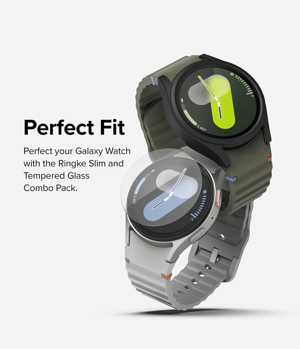 Glass+Case for Samsung Galaxy Watch 7 40mm/44mm Screen Protector Tempered Glass&Hard PC Protective Bumper Cover Accessories Set