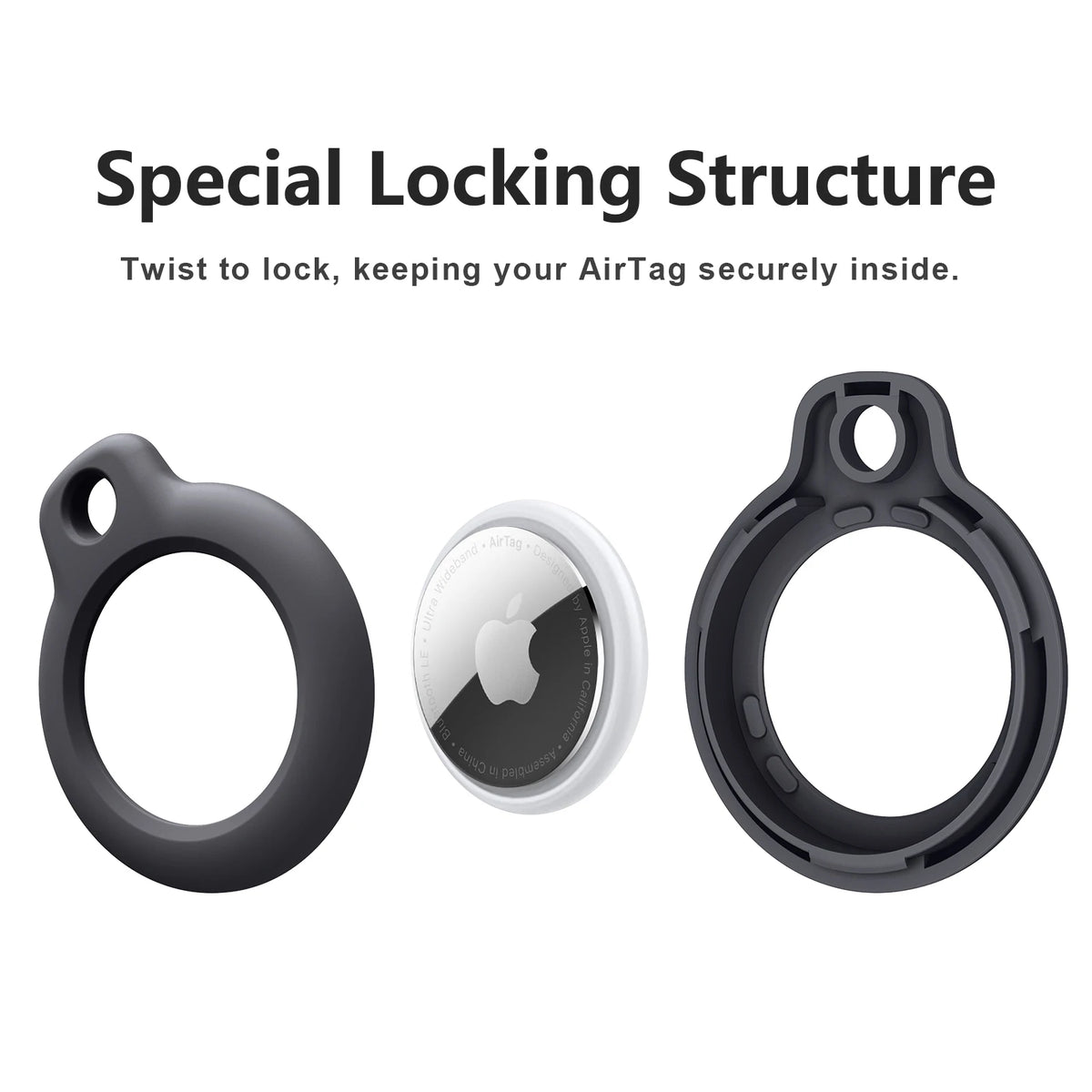 Case for Apple Airtags Protective Cover Bumper Tracker Accessories Anti-scratch Air Tags Cover Anti-Lost Lanyard Case