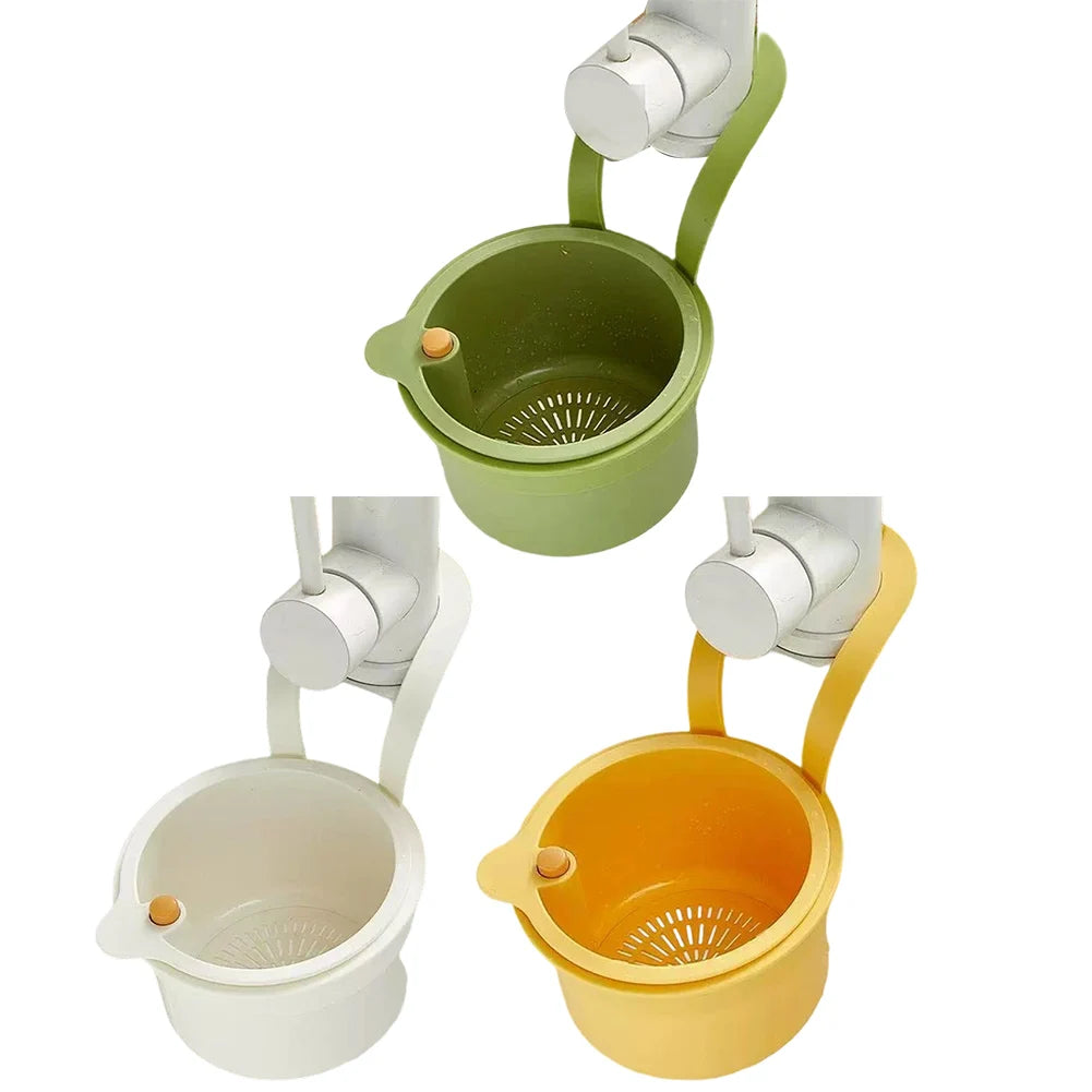 Creative Kitchen Sink Hanging Strainer Basket Detachable Openable Bottom Cover Kitchen Garbage Filter Quickly Drain Clean Rack