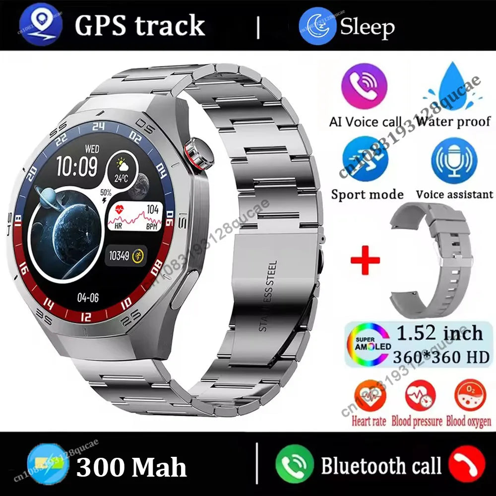 2026 Watch 5 Pro GPS Track Smart Watch Men 360*360 AMOLED Screen NFC Bluetooth Call Waterproof Health Monitor Man Smartwatch Hw1