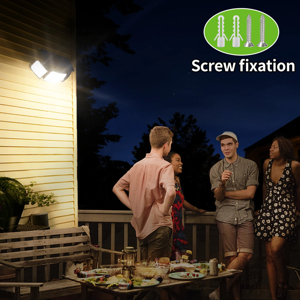 6000mah Light All Night Outdoor Solar Lights With 3 Modes Two Motion Sensors Wall Lamp Street Light For Garden Yard Path Garage