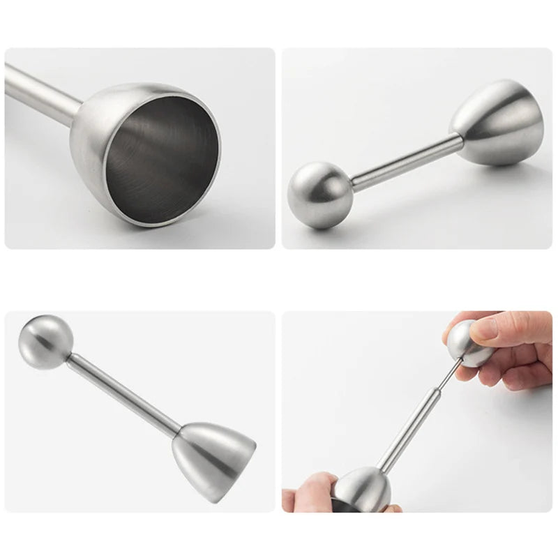 Egg Shell Opener Stainless Steel Egg Cup Holders Hard Soft Boiled Egg Topper Cutter Cracker Kitchen Tools Gadget for Cooking