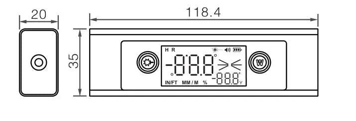 SHANHR 2 In 1 Laser Level Ruler Type-C Double Laser Angle Ruler Protractor Digital Inclinometer Measure Tool Protractor