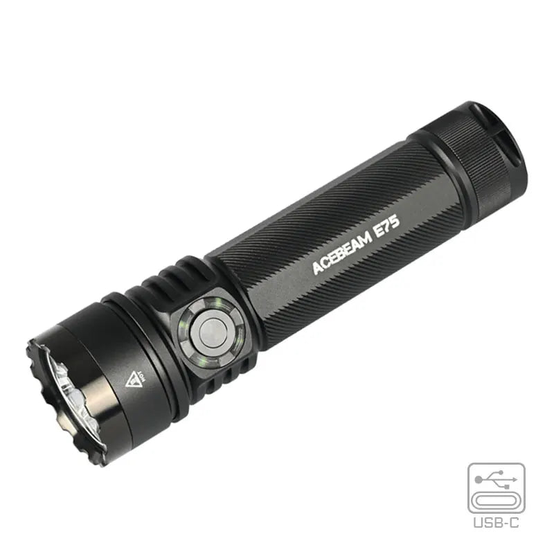 ACEBEAM E75 Quad-Core LED Flashlight USB C Rechargeable Torch With 21700 Battery 4500LM 260M Flashlights Powerful Defense Strobe