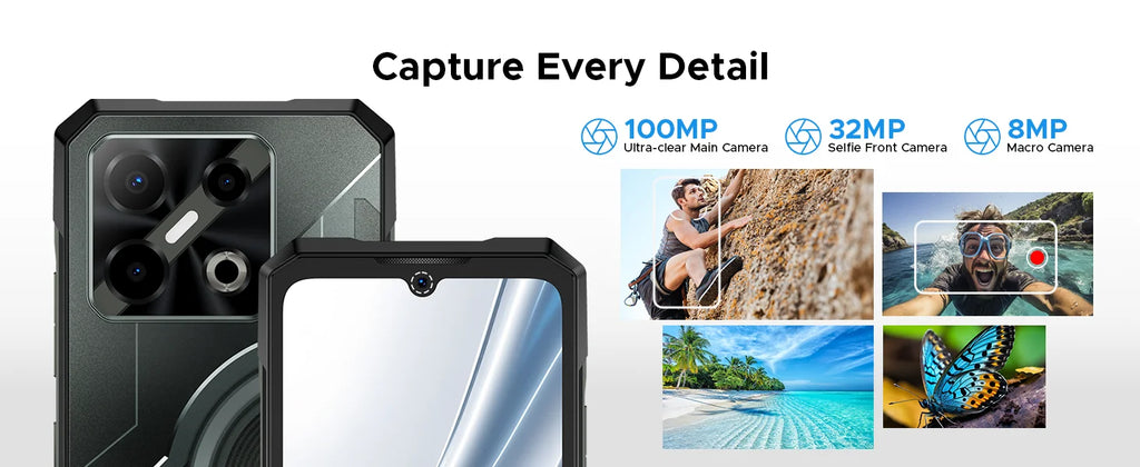 DOOGEE Blade GT Pro 5G Rugged Phone LED light Effect 6.72'' 120Hz 32GB(12+20) 512GB 10.5mm Ultra-thin 100MP AI Camera Smartphone