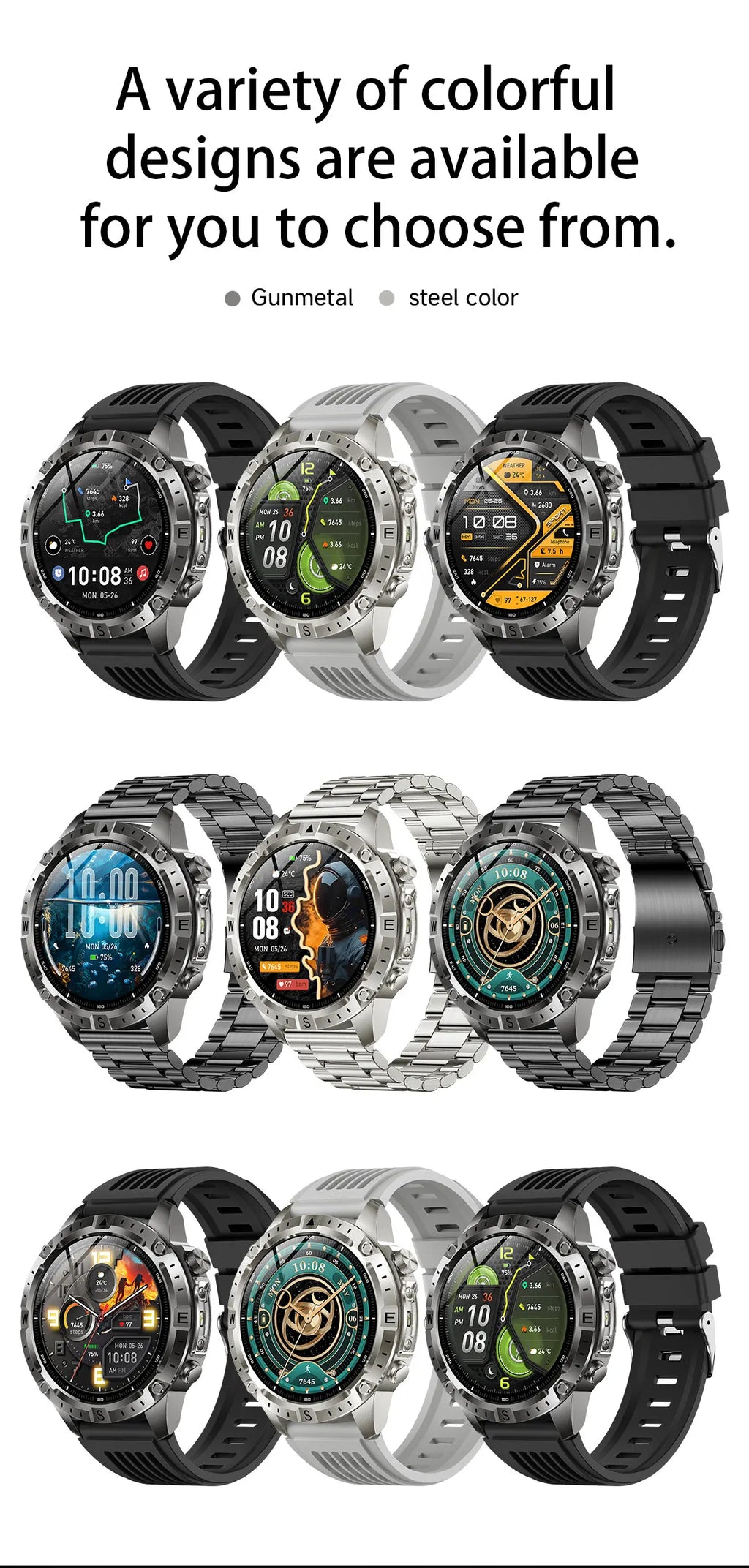 New Offline Map GPS Smart Watch 30meters Swim Waterproof 2GB Memory Bluetooth Call 100+ Sport Fitness Smart Watches For Man 2026