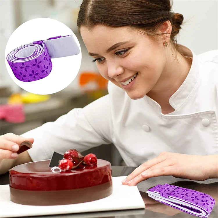 LMETJMA Bake Even Strip Cake Pan Dampen Strips Super Absorbent Thick Cotton Cake Strips Baking Tray Protection Strips JT130