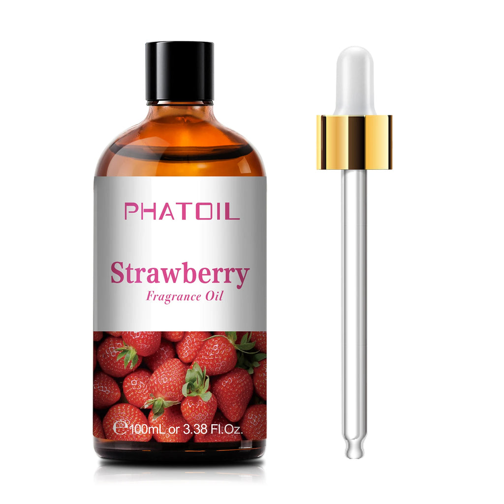 PHATOIL 100ml Fruity Fragrance Oil for Diffuser Candles Making -Coconut & Vanilla Strawberry Lemon Peach Aroma Essential Oils
