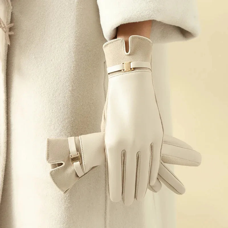 【Thick Warm】Women's Touchscreen Gloves Winter Windproof Riding Driving Gloves