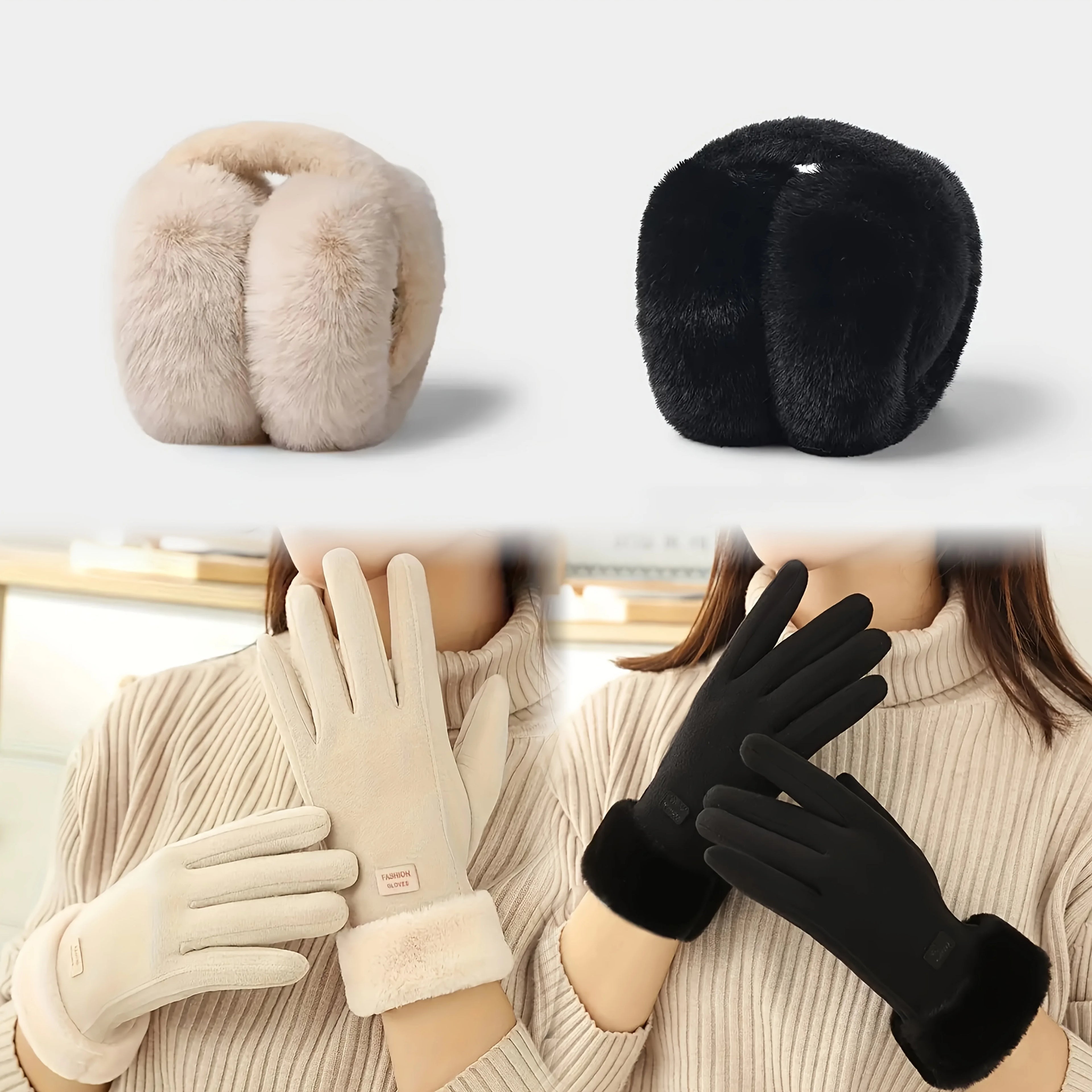 Women's Winter Warm Touchscreen Gloves Plush Lined Thick Outdoor Leisure Protection