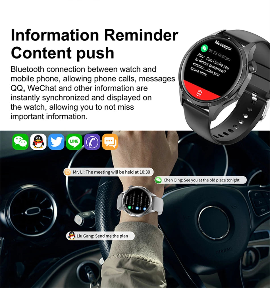 New Bluetooth Call Music Men's Smart Watch GPS Movement records NFC IP68 Waterproof Women Health Monitoring Smart Bracelet Gift