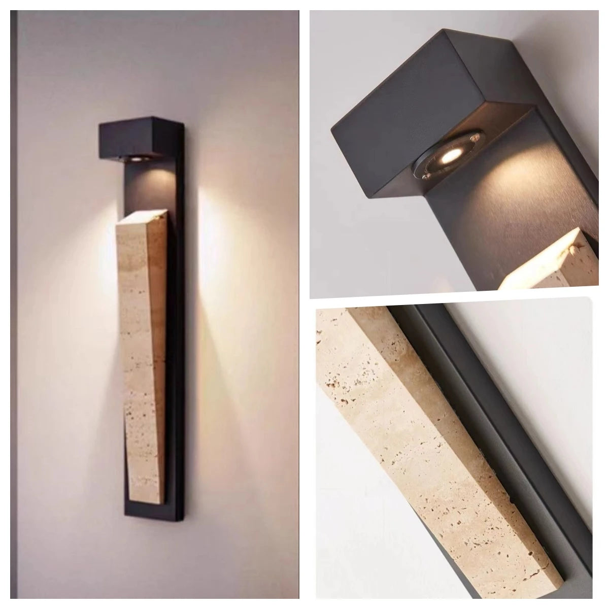 Modern Luxury Yellow Cave Stone Wall Lamp Outdoor Waterproof Wall Lamp Villa Living Room Bedroom Corridor Exterior Wall Lighting
