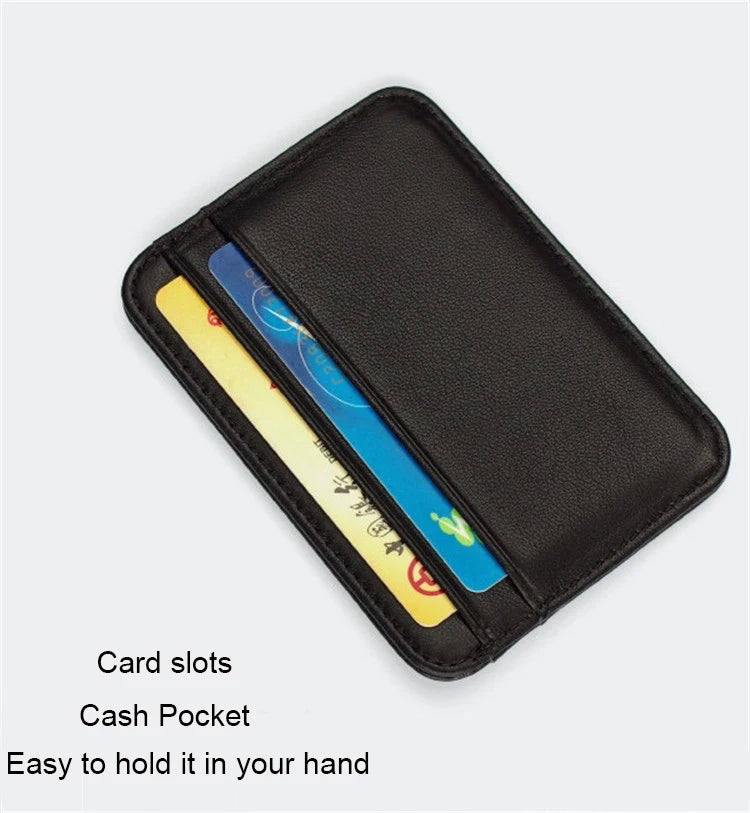 Real Leather Credit Card Holder Luxury Card Wallet Business Cardholder Slim Thin Small Wallet Sheepskin Card Bag for Men Women
