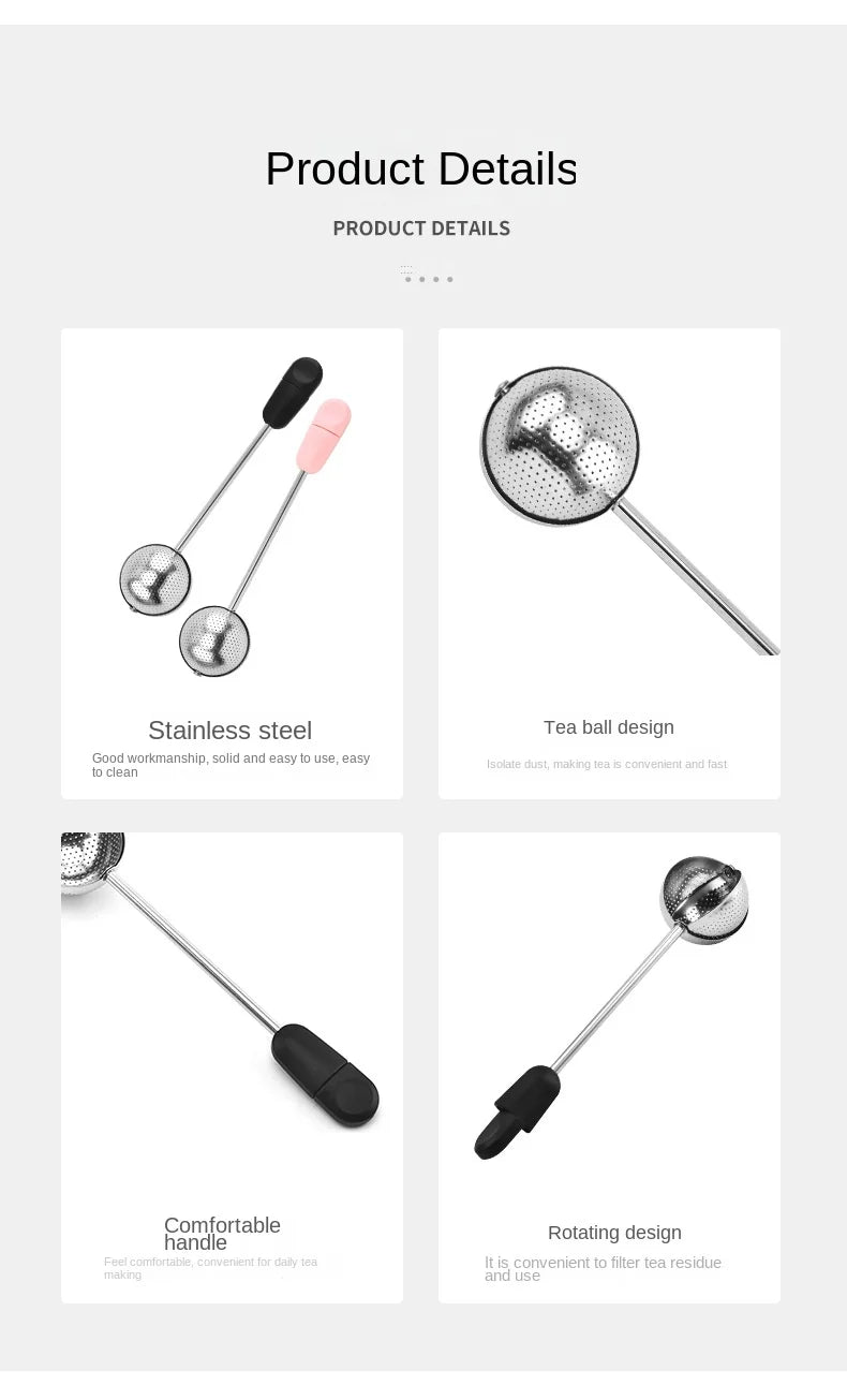 304 stainless steel tea leak creative rotating spherical tea filter tea filter tea set accessories