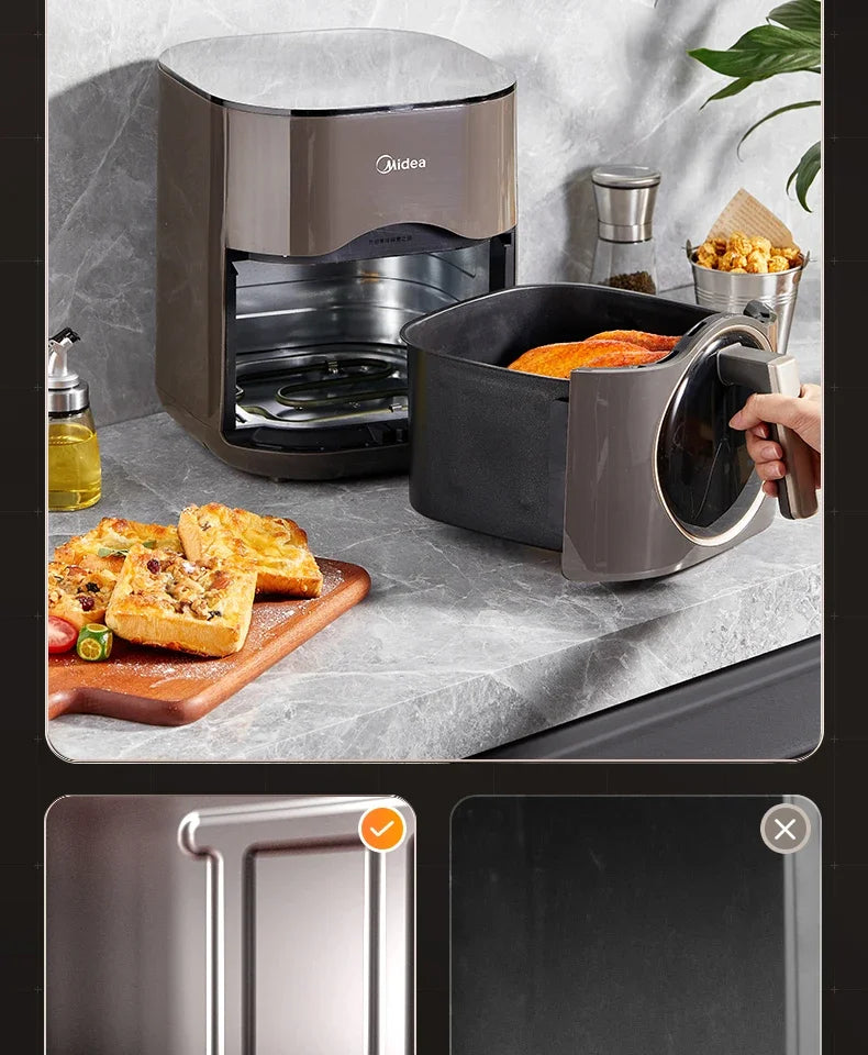 Bake Air Fryer: New Home Multifunctional. Large Capacity Integrated Automatic Visual Electric Oven Fritadeira Eletrica Air Fryer