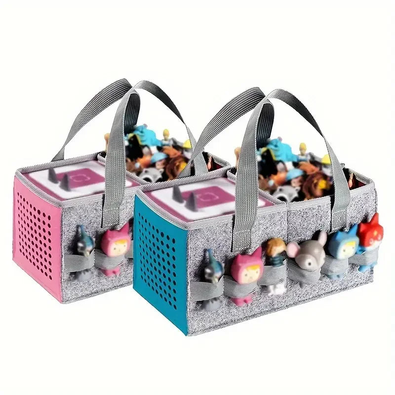 Felt Carrying Case Compatible With Toniebox Starter Set And Tonies Figurine For Travel Home Felt Cloth Musical Toy Folding Bag