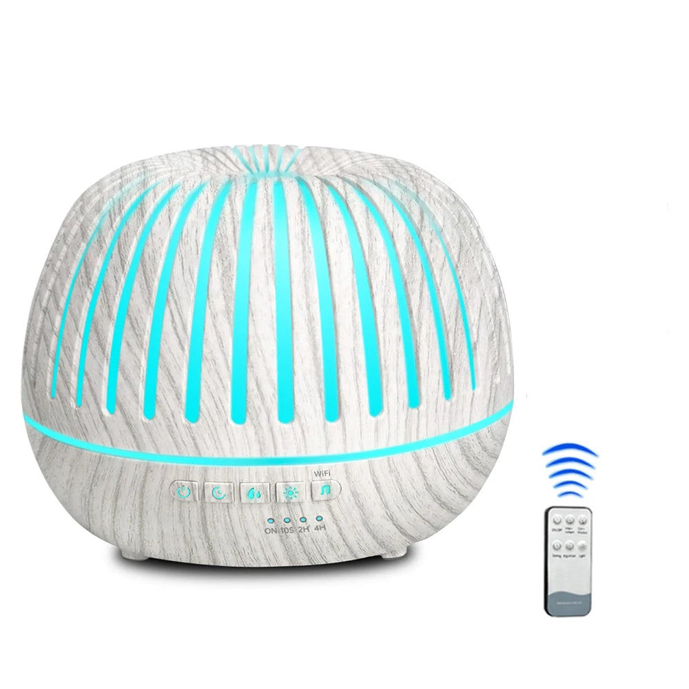 500ML Remote Control Electric Aromatherapy Diffuser with Colorful LED Lamp Essential Oil Air Humidifier Diffuser for Home Office