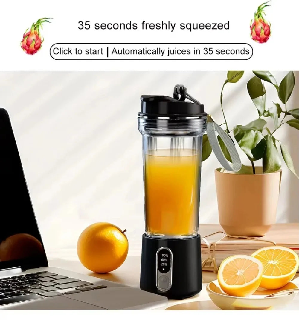 New 300W Powerful Juicer USB 4000mAh Battery Multi-use Juice Cup Grinder Outdoor Portable Fresh Fruit Blender Smoothie Juice Cup