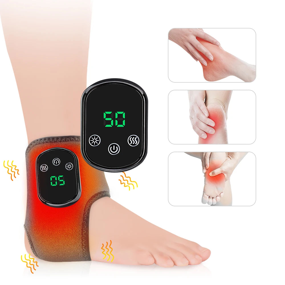 Electric Wrist Brace with Adjustable Hot Compress Vibration Massage Ankle Guard Band Carpal Tunnel Hand Foot Protection Tool