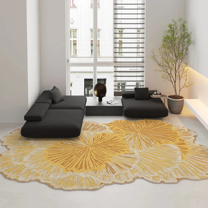 Irregular Shape Bedroom Decor Carpet Large Area  Carpets for Living Room Thickend Plush Lounge Rug Fluffy Soft Bedside Floor Mat