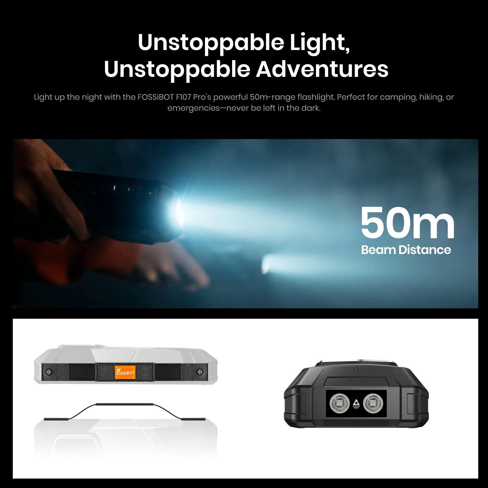 Fossibot Smartphone [F107 Pro 5G] 28000mAh 66W Rugged Mobile Phone 12GB RAM 512GB ROM Android 15 200MP+32MP NFC Dual Flashlights