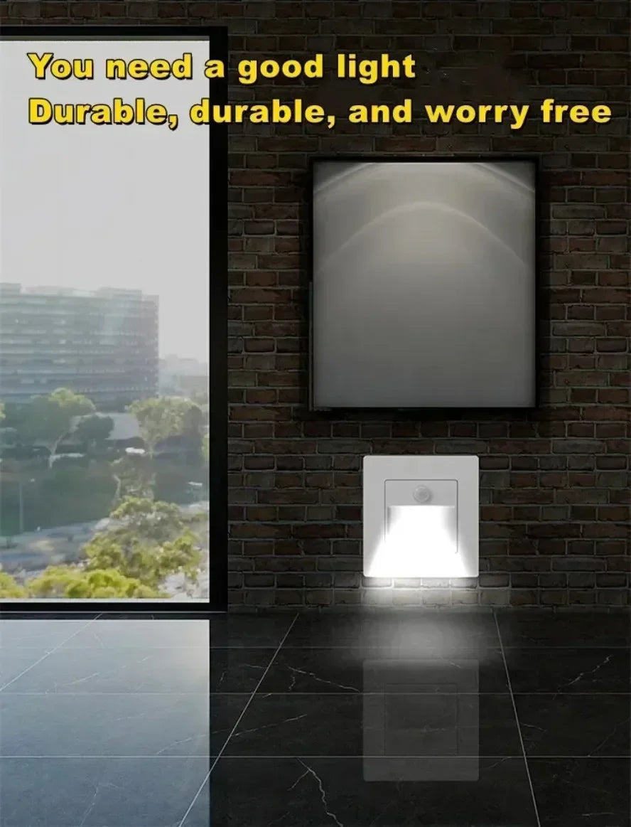 2~1PCS Led Stair Light PIR Motion Detector Sensor 220V Infrared Human Lamp Recessed Steps Ladder Staircase Bedroom Night Light