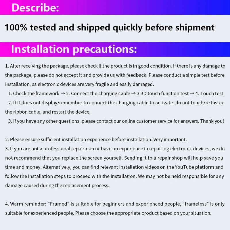 For Huawei TalkBand B6 LCD Screen B5 B7 watch Screen Assembly Touch Screen Display Internal and External Screens