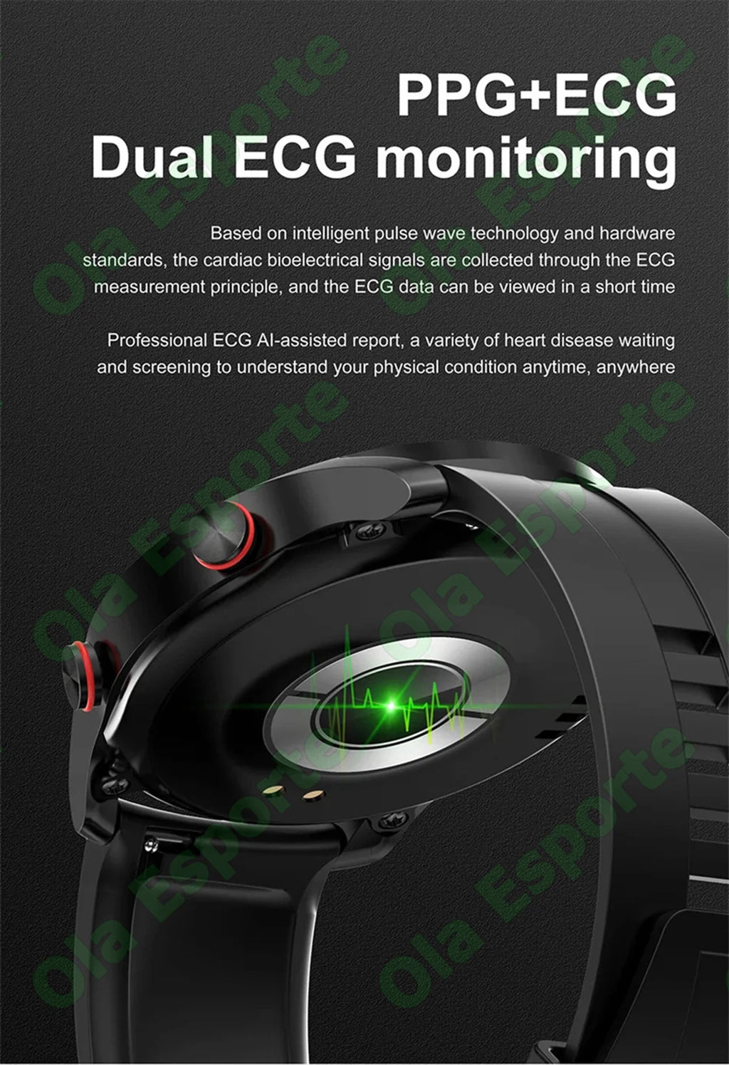 ECG+PPG Bluetooth Call Smart Watch Men Laser Health Blood Pressure Fitnes Sports Watches Man Sports Waterproof Smartwatch+Box